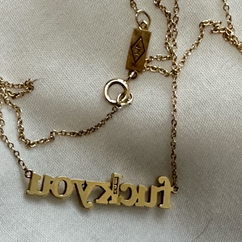 F you Jennifer Meyer 18k Gold Statement Necklace